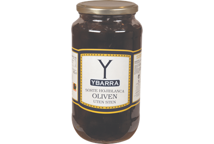 Sorte oliven uten sten 935g