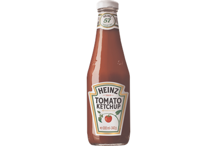 Tomatketchup glassflaske