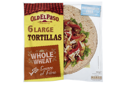 6 Tortilla Fullkorn Large