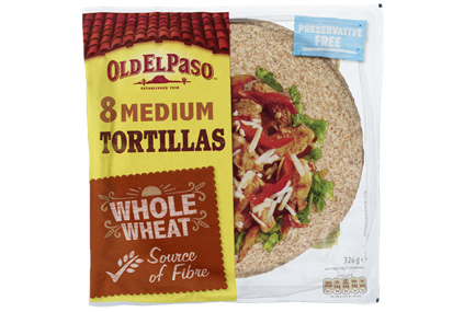 8 Tortilla Fullkorn Medium