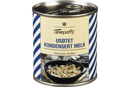 Usøtet kondensert melk