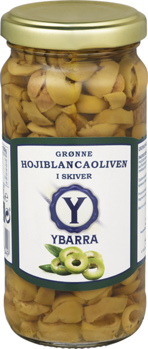 Grønne Oliven i skiver