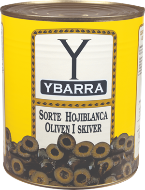 Oliven sort skivet