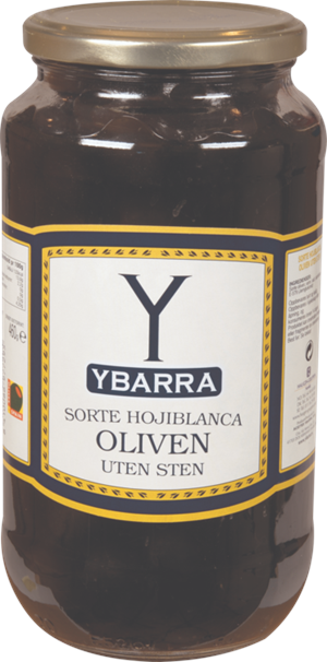 Sorte oliven uten sten 935g