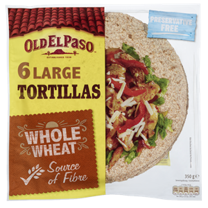 6 Tortilla Fullkorn Large