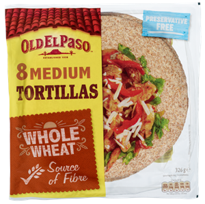 8 Tortilla Fullkorn Medium