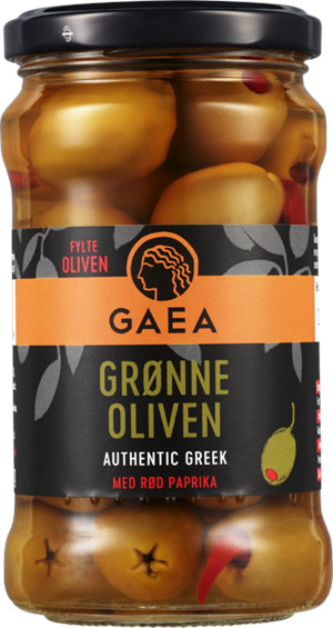 Grønne Oliven med Paprika