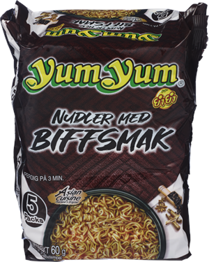 Nudler med biffsmak